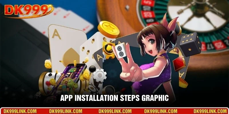 App installation steps graphic