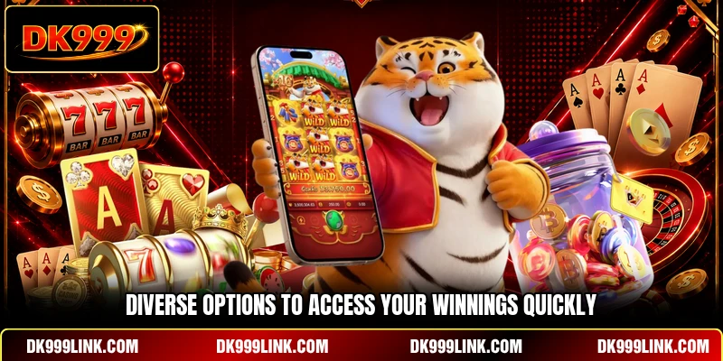 Diverse options to access your winnings quickly
