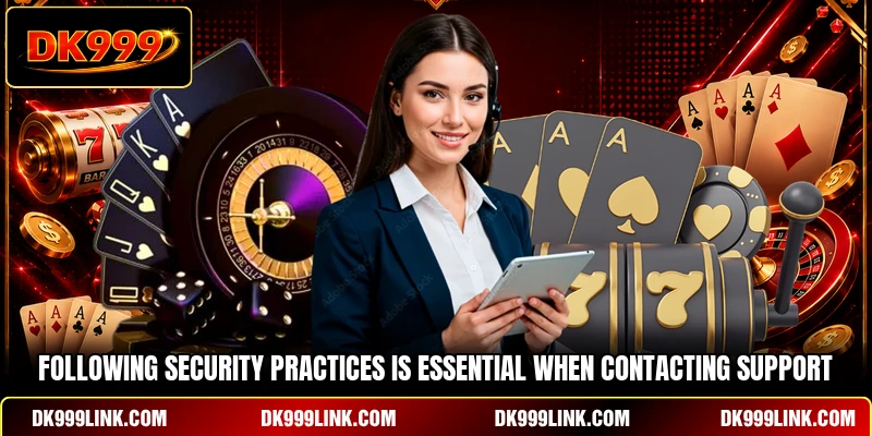 Following security practices is essential when contacting support